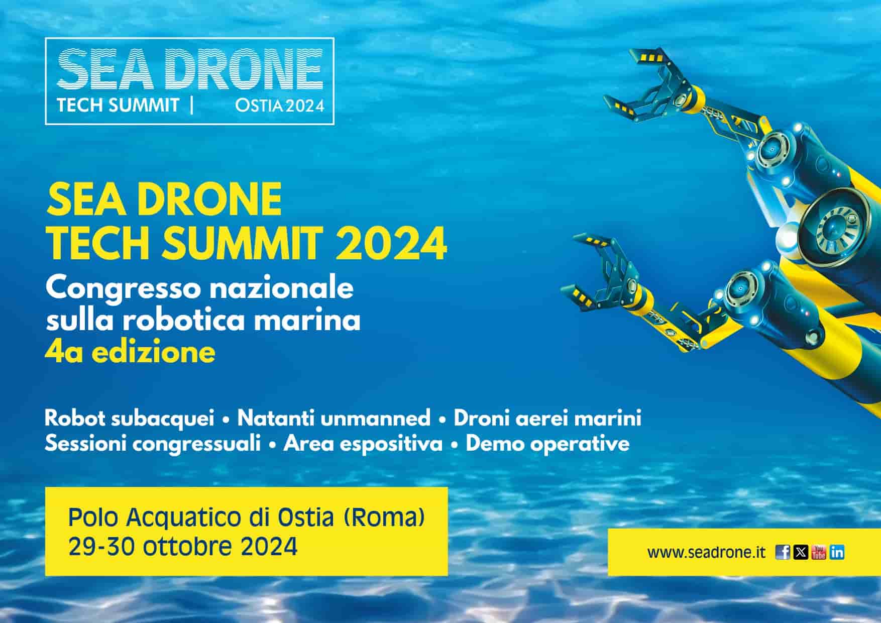 Droni: torna l’evento “Sea Drone Tech Summit 2024” il 29-30 ottobre