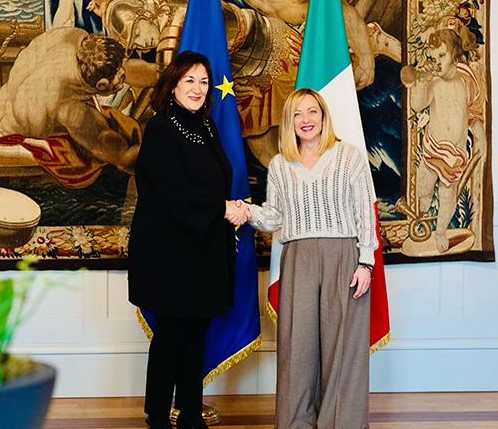 Il Presidente Meloni incontra la Commissaria Ue per il Mediterraneo, Dubravka Šuica