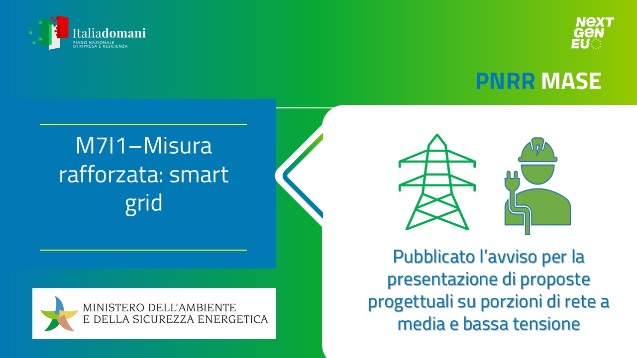 PNRR Missione 7 REPowerEU Investimento 1 - Misura rafforzata: Rafforzamento smart grid