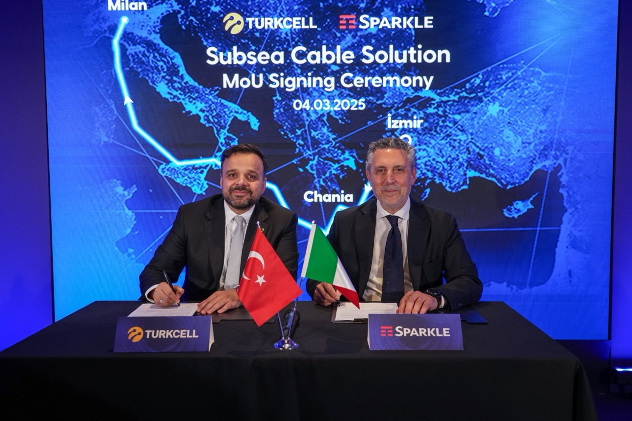 Sparkle e Turkcell firmano un Memorandum d’Intesa per una soluzione di cavo sottomarino fra Izmir e Milano
