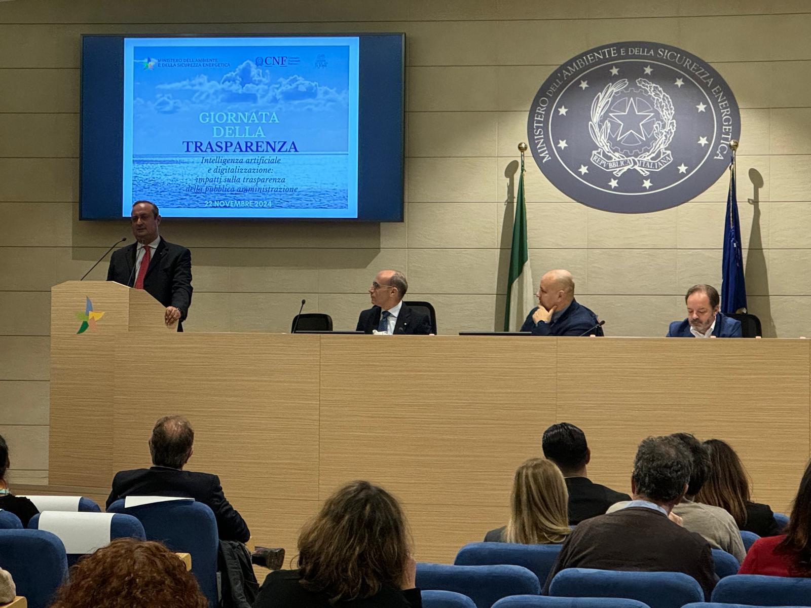 Giornata della Trasparenza: al MASE un confronto su IA e digitalizzazione